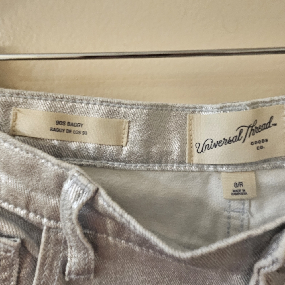 Universal Thread - Women's 100% cotton Silver Straight Leg Jeans -Size 8R - Picture 9 of 10